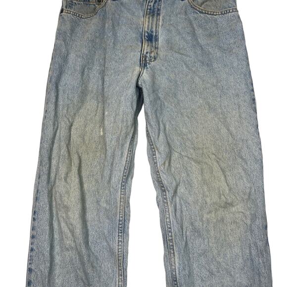 Levi’s VTG 80s 540 Relaxed Straight Jeans Bronze Tab Light Wash FLAW Mens 34x33 - Picture 6 of 8